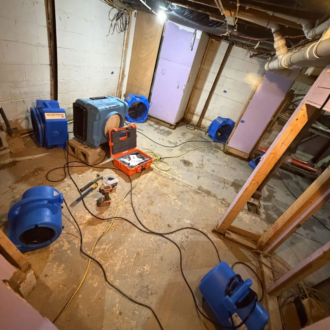 IICRC certified drying setup in Carroll County, IN